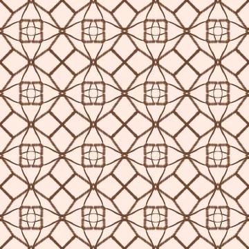 Brown Ikat Seamless Pattern Illustrazione stock