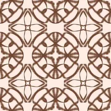 Brown Ikat Seamless Pattern Illustrazione stock
