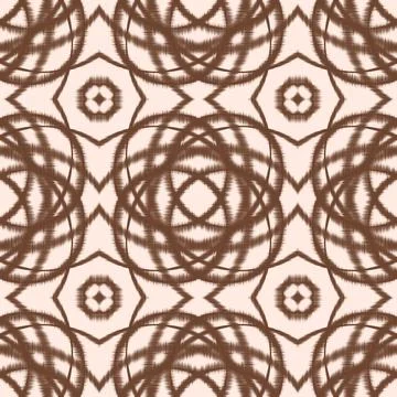 Brown Ikat Seamless Pattern Stock Illustration