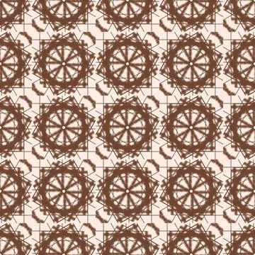 Brown Ikat Seamless Pattern Stock Illustration