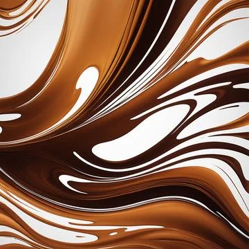 Brown ink splashes isolated on white background. color acrylic paint on a l.. Stock Photos