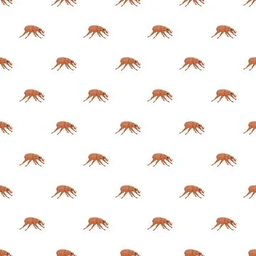 Brown insect pest seamless pattern repeating background Stock Illustration
