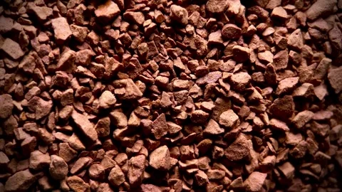 Brown Instant Coffee Granules Close Up Stock Footage 258396085