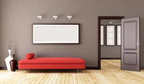 Brown interior Stock Illustration