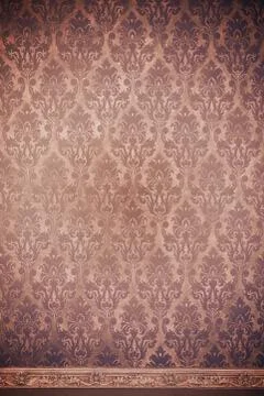Brown interior of vintage room with pattern elements Stock Photos