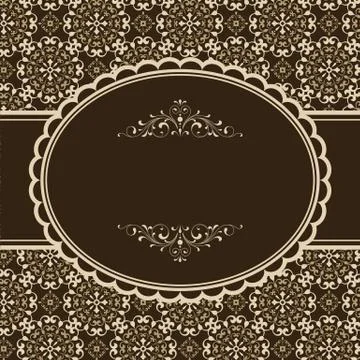 Brown Invitation Design Stock Illustration