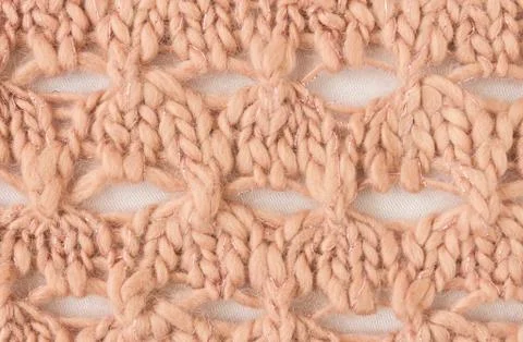 Brown Knitting Pattern or Knitted Pattern Background Close UP View Stock Photos