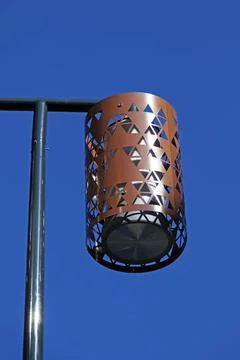 A brown lamp with triangles on as a pattern 写真素材