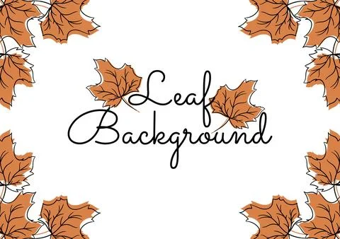 Brown leaf background on white background 2 Stock Illustration