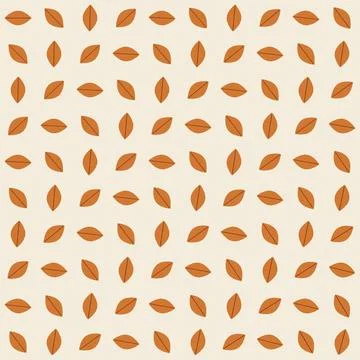 Brown leaf pattern seamless background texture design Stock Illustration