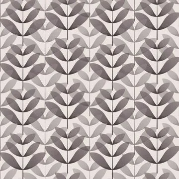 Brown Leaf Seamless Pattern Vector Background Stock Illustration