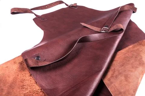 Brown leather apron Stock Photos
