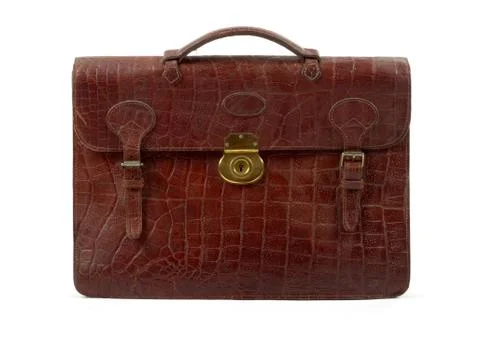 Brown leather bag Stock Photos