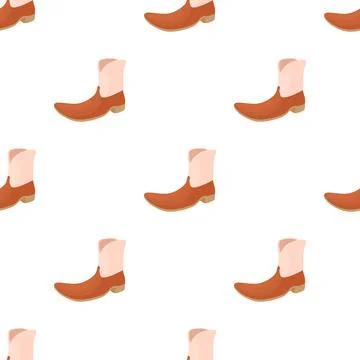 Brown leather female boots pattern seamless vector Illustrazione stock
