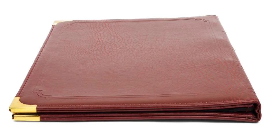 Brown leather folder Stock Photos