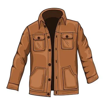 Brown leather jacket Stock Illustration