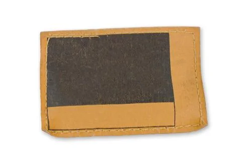 Brown leather label Stock Photos