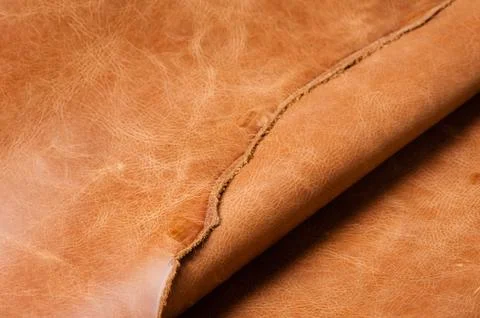 Brown leather for leather working Stock Photos