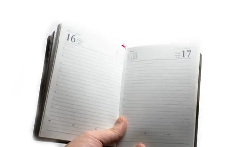 Brown leather notebook on a white background isolate Stock Photos