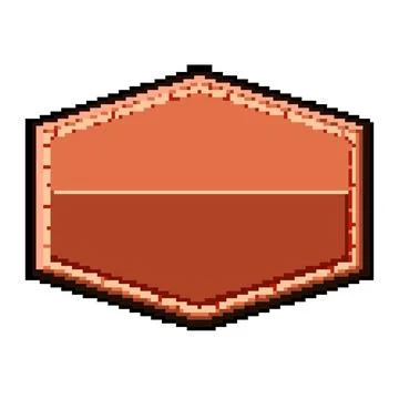 Brown leather patch badge label with stitching effect Stock Illustration