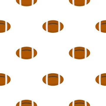 Brown leather rugby ball pattern flat 스톡 일러스트
