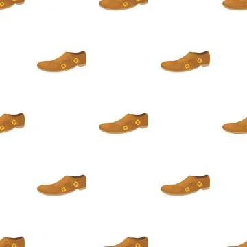 Brown leather shoe pattern seamless vector Illustrazione stock