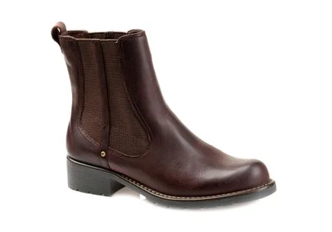 Brown leather shoes, isolate Foto stock