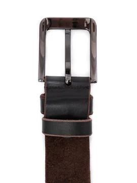 Brown leather strap plain blank close up Stock Photos