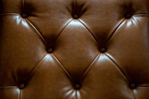 Brown  leather texture with buttons for pattern and background. - Image Stock-Fotos