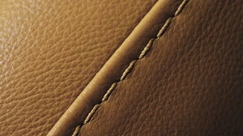 Brown leather texture close up, concept of texture and background. Stock Footage 310605609