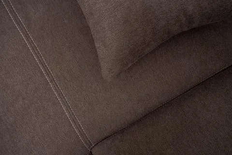 Brown leather texture close-up, couch Stock Photos