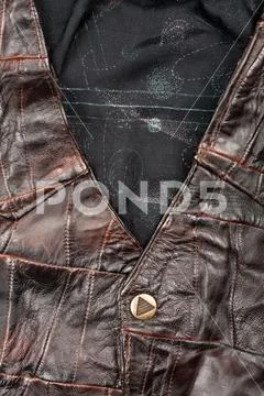 Brown leather vest Stock Photos