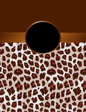 Brown Leopard Print with Rosette Stock Illustration