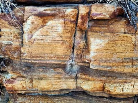 Brown limestone texture. stone pattern. old stone background. broken stone pa Stock Photos