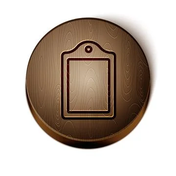 Brown line Cutting board icon isolated on white background. Chopping Board Stock Illustration