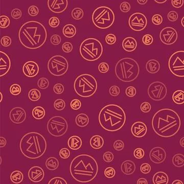 Brown line Earth element of the symbol alchemy icon isolated seamless pattern on Stock Illustration