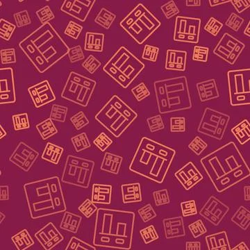 Brown line Graph, chart, diagram, infographic icon isolated seamless pattern on Stock Illustration