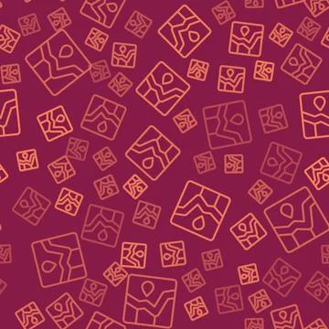 Brown line Graph, chart, diagram, infographic icon isolated seamless pattern on 스톡 일러스트
