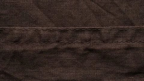 Brown linen texture close up, sliding shot Stock Footage 195293026