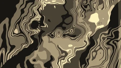 The brown lines and circles in the wave movement are about dark color Video stock 151594313