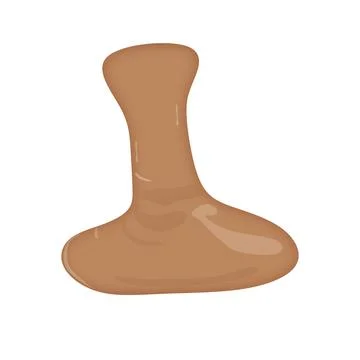 Brown Liquid Blob Abstract Shape Simple Design Illustration Stock Illustration