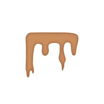 Brown Liquid Dripping Abstract Design Simple Background Stock Illustration