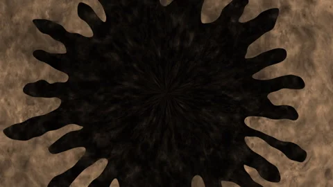 Brown liquid ink spreading out from the center 動画素材 332202957