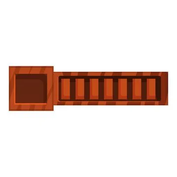 Brown loading bar with square beginning progressing to the right Stock Illustration
