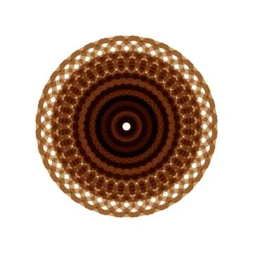 BROWN MANDALA GEOMETRIC (10) Stock Illustration