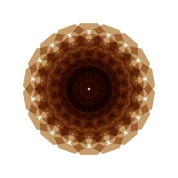 BROWN MANDALA GEOMETRIC (10) Stock Illustration