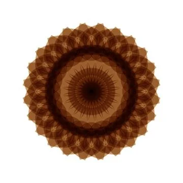 BROWN MANDALA GEOMETRIC (2) Stock Illustration