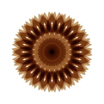 BROWN MANDALA GEOMETRIC (2) Stock Illustration