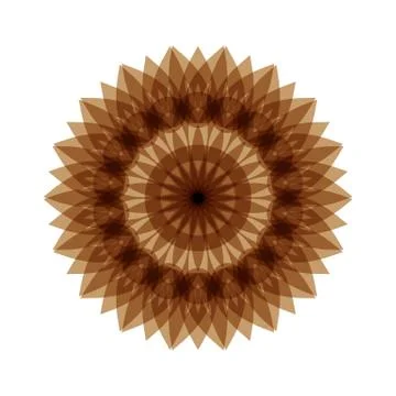 BROWN MANDALA GEOMETRIC (2) Stock Illustration