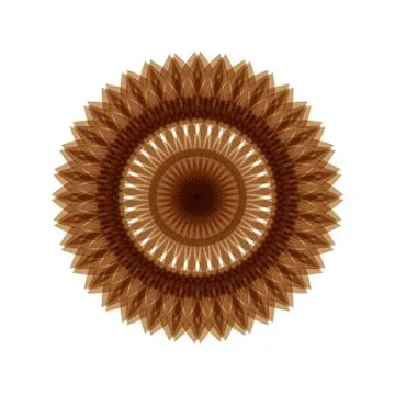 BROWN MANDALA GEOMETRIC (2) Stock Illustration